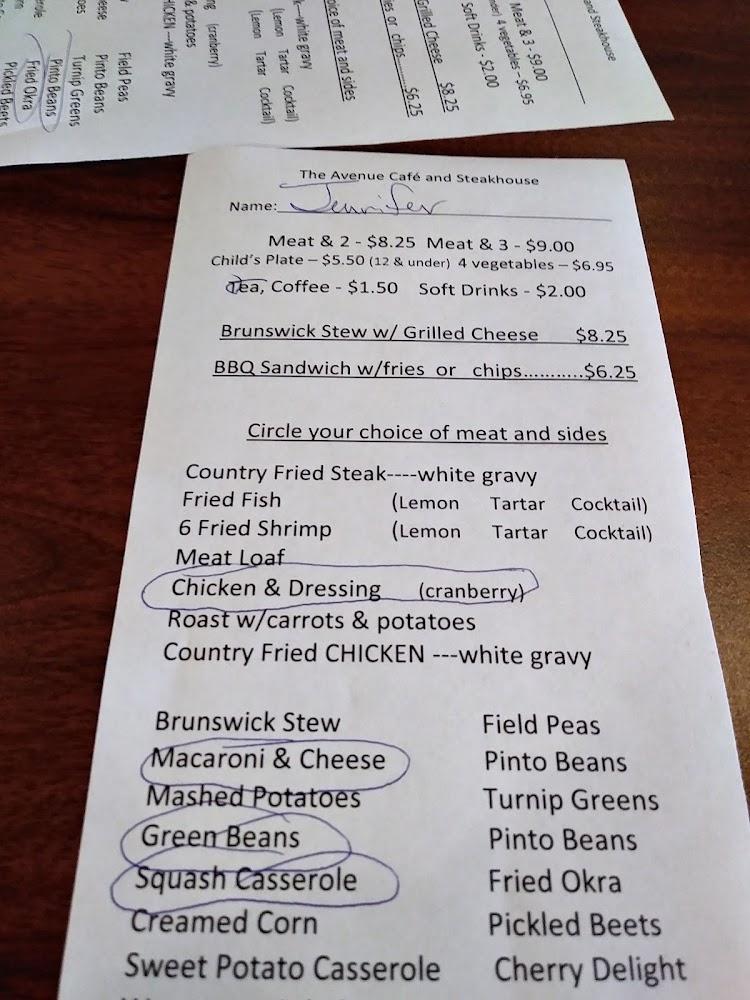 The Avenue Home Cooking Cafe Menu image 4